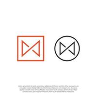 Simple Letter M in infinity or loop design logo vector