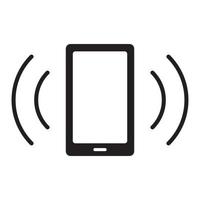 Smartphone, mobile phone ringing or vibrating flat icon for apps and websites. Vector illustration isolated on white background