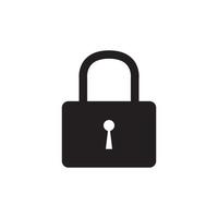 Security lock flat icon for apps. Vector illustration isolated on white background