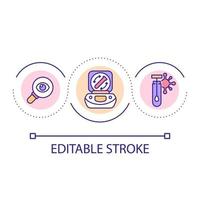 Laboratory testing loop concept icon. Research and study. Medical equipment. Healthcare and medicine abstract idea thin line illustration. Isolated outline drawing. Editable stroke. vector