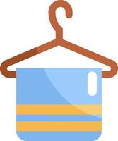 Bathroom towel, icon illustration, vector on white background