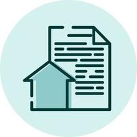 Real estate contract, illustration, vector on a white background.