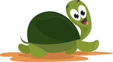 Fast turtle , illustration, vector on white background