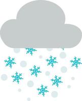 Heavy snow cloud, illustration, vector, on a white background. vector