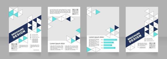 Educational institution blank brochure design. Template set with copy space for text. Flyers with polygonal background. Premade corporate reports collection. Editable 4 paper pages vector