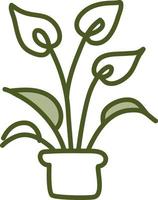 Peace lily, illustration, vector on a white background.