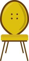 Yellow chair, illustration, vector on white background.