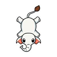 Cute little elephant cartoon character vector