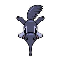 Cute little anteater cartoon character vector