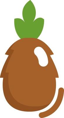 One pineapple, illustration, vector, on a white background.