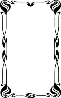 Decorative Page Border have flowing lines used to frame a page vintage engraving.