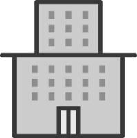 Grey bank building, illustration, on a white background. vector