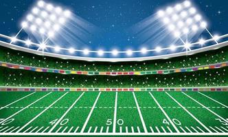 American Football Stadium. Arena. Vector Illustration.