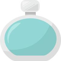 Blue perfume, illustration, vector on white background.