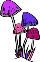 Mushrooms, illustration, vector on white background.