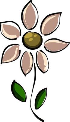 Pink flower ,illustration,vector on white background