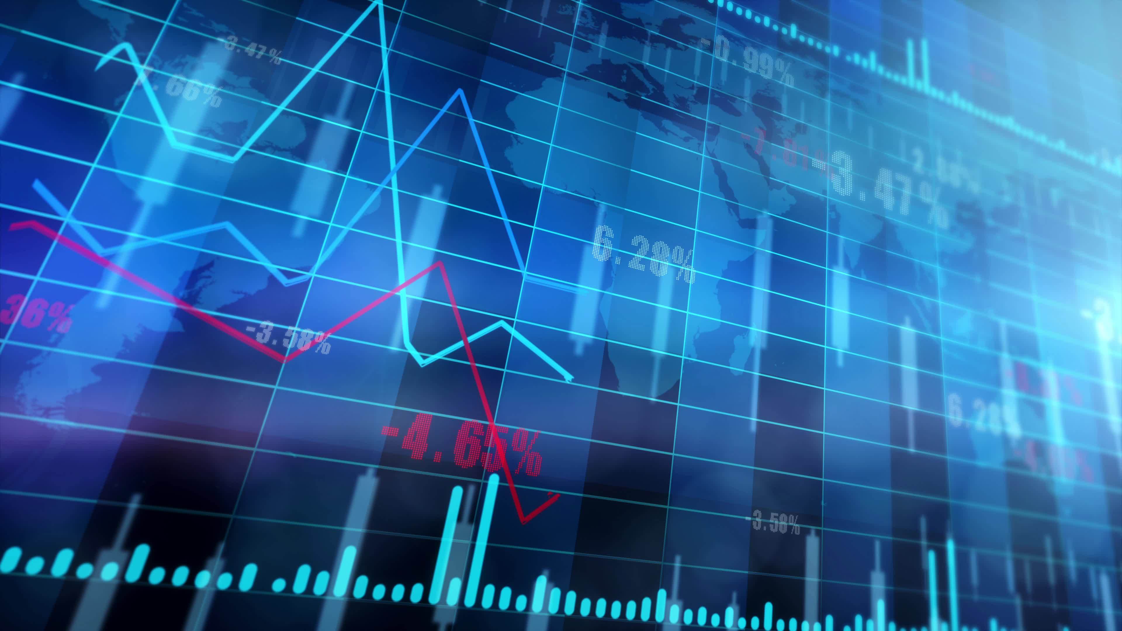 Stocks and Shares - Trading Charts Animation 13753479 Stock Video at ...