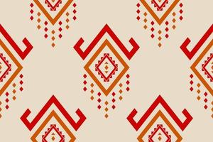 Fabric tribal pattern style. Geometric ethnic seamless pattern traditional. Aztec ethnic ornament print. vector