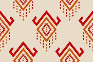 Fabric tribal pattern style. Geometric ethnic seamless pattern traditional. Aztec ethnic ornament print. vector