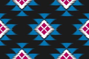 Fabric ethnic ikat pattern art. Geometric ethnic ikat seamless pattern in tribal. Mexican style. vector