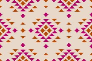 patrón étnico ikat sin costuras en tribal. estampado de adornos étnicos geométricos aztecas. estilo de patrón ikat. vector