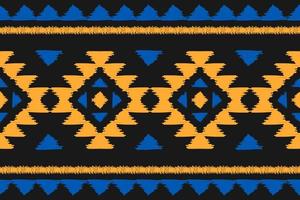 arte de patrón tribal étnico de alfombras. patrón étnico ikat sin fisuras. estilo americano, mexicano. vector