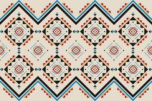 Carpet tribal pattern art. Geometric ethnic seamless pattern traditional. Aztec ethnic ornament print. Mexican style. vector