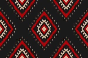 Ethnic ikat seamless pattern in tribal. Aztec geometric ethnic ornament print. Ikat pattern style. vector