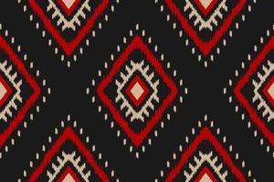 Ethnic ikat seamless pattern in tribal. Aztec geometric ethnic ornament print. Ikat pattern style. vector