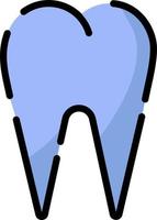 Human tooth, illustration, vector on a white background.