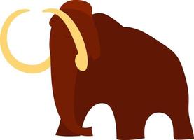 Big mammoth, illustration, vector on white background.