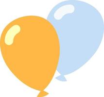 Two balloons, illustration, vector on a white background