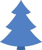 Blue spruce tree, icon illustration, vector on white background