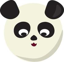 Pandas head, illustration, vector on white background.