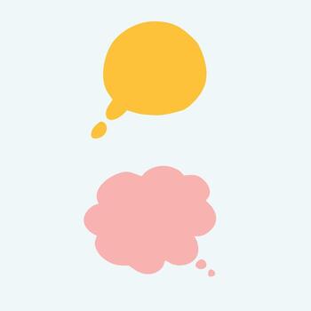 Bubble chat shape element design vector