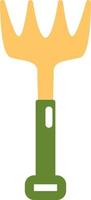 Yellow rake,illustration, vector, on a white background. vector
