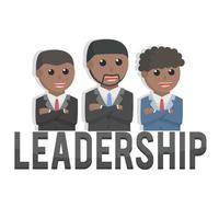 business african leadership character with text vector