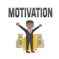 business african motivation design character with text vector