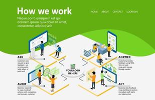 illustration of a solid team of business workers Suitable for landing page, flyers, Infographics, And Other Graphic Related Assets-vector vector