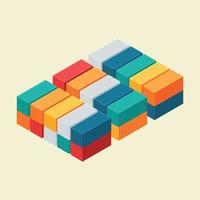 Cargo container isometric view vector