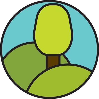 Nature landscape, illustration, vector on a white background.