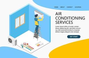 Illustration of a handyman renovating the interior of a building Suitable for landing page, flyers, Infographics, And Other Graphic Related Assets-vector vector