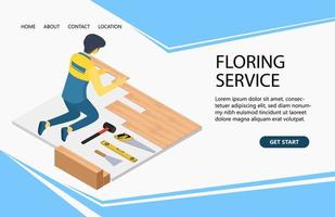 Illustration of a handyman renovating the interior of a building Suitable for landing page, flyers, Infographics, And Other Graphic Related Assets-vector vector