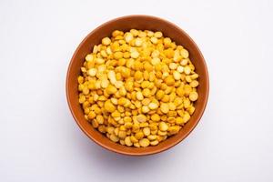 Split Chickpea Also Know as Chana Dal, Yellow Chana Split Peas, Dried Chickpea Lentils photo