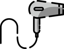 Bathroom blowdryer, illustration, vector on a white background.