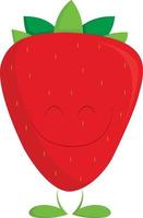 Bright strawberry, vector or color illustration.