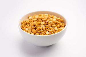 Split Chickpea Also Know as Chana Dal, Yellow Chana Split Peas, Dried Chickpea Lentils photo