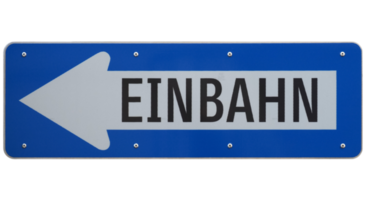 German one way street sign transparent PNG, left arrow png