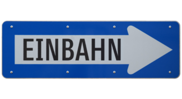 German one way street sign transparent PNG, right arrow png