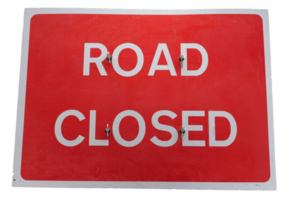 road closed sign transparent PNG